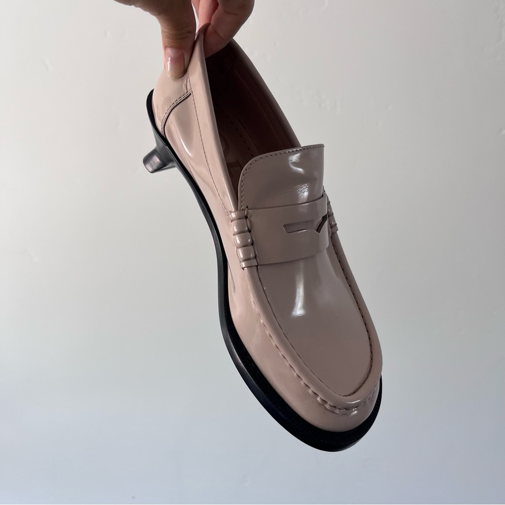 Loewe Leather Campo Heeled Loafers